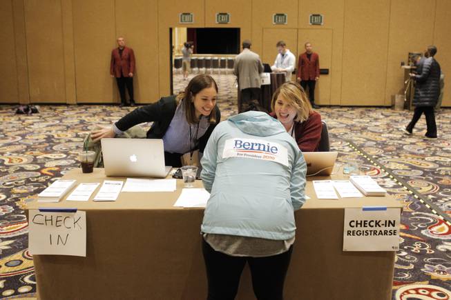 Volunteers for the Democratic party Katie Fricchione (left) and Maddie ...