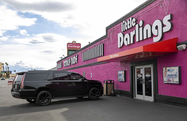 An exterior view of the Little Darlings adult entertainment club ...