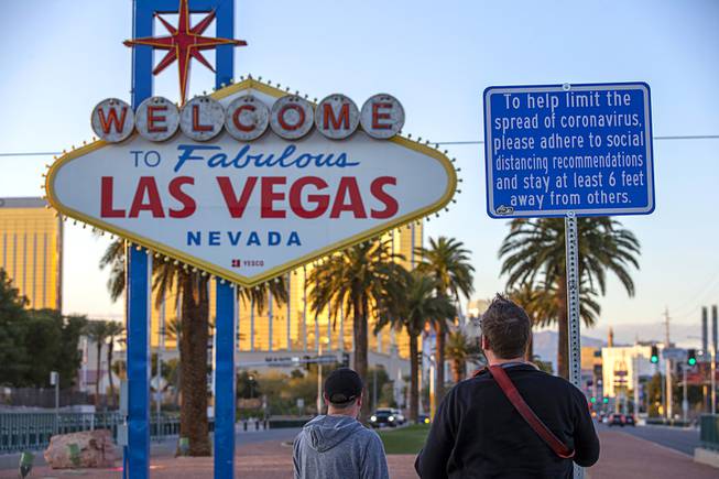 Social Distancing at the Welcome to Las Vegas Sign
