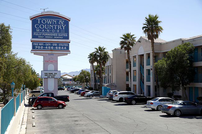 A view of Envi South, formerly Town & Country Manor III, at 5390 Boulder Highway, Thursday, April 2, 2020.