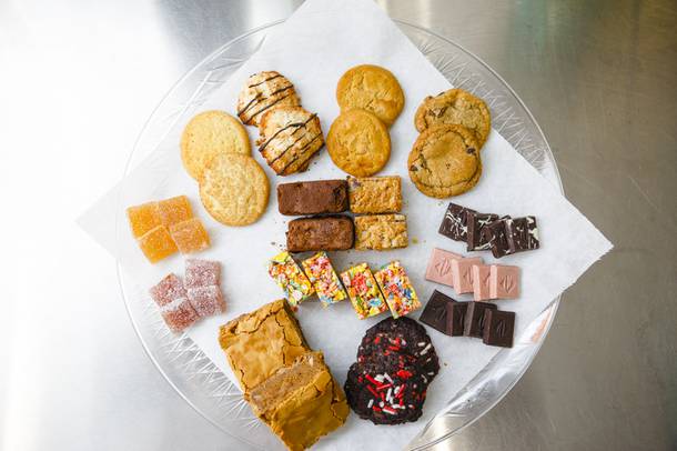 Cannabis infused edibles are seen during a tour of Evergreen Organix edibles production facility, Wednesday, Sept. 26, 2018.