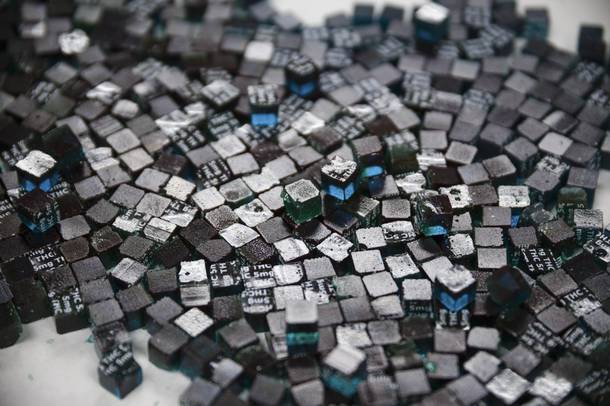 Cannabis infused hard candy known as canna-cubes are seen during a tour of Evergreen Organix edibles production facility, Wednesday, Sept. 26, 2018.