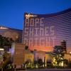 Room lights spell out "Hope Shines Bright" at the Wynn on the Las Vegas Strip Wednesday, April 22, 2020.