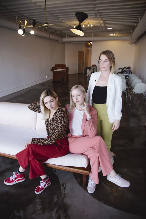 Victoria Hogan, founder of Sure Thing Chapel and co-founders Amy Lee and Holly Vaughn pose for a photo at Sure Thing Chapel, Downtown, Thursday, Feb. 7, 2019. WADE VANDERVORT