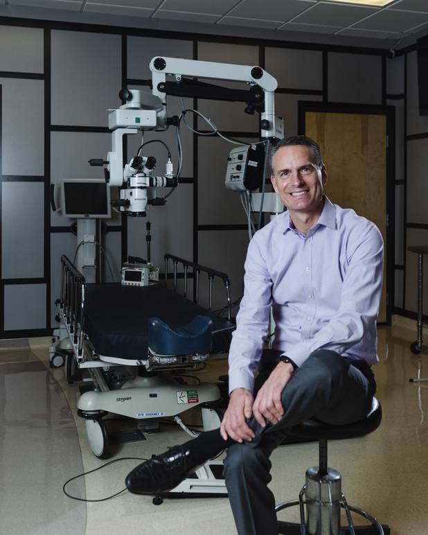 Dr. Peter DeBry, M.D., ophthalmologist and eye surgeon, poses for a photo at NV Eye Surgery in Henderson, Tuesday, Jan. 21, 2020.