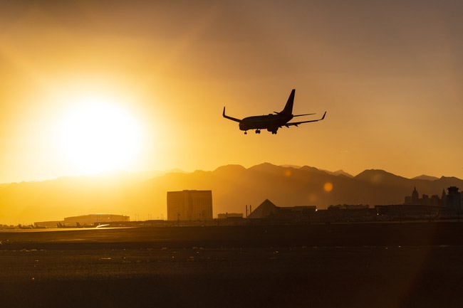 McCarran Airport at Sunset