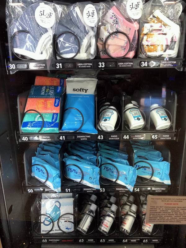 Vending Machines Dispense Masks, Hand Sanitizer At Las Vegas ...