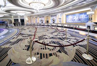 A view of the check-in lobby during a tour of Caesars Palace Thursday, May 21, 2020.