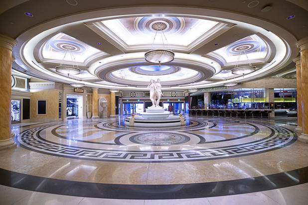 A view of the lobby during a tour of Caesars Palace Thursday, May 21, 2020.