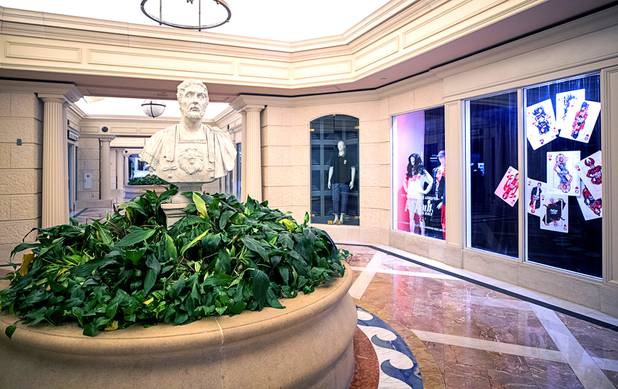 A view of a retail area during a tour of Caesars Palace Thursday, May 21, 2020.