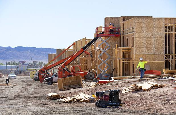A view of construction at the Showboat Park Apartments, the former site of the Showboat hotel-casino, on Boulder Highway Friday, June 19, 2020.