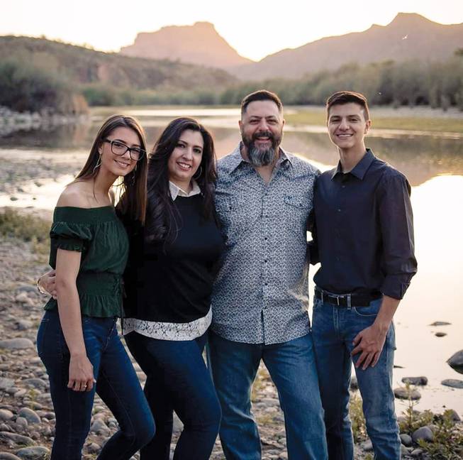 Justin Gauger, second from right, and family