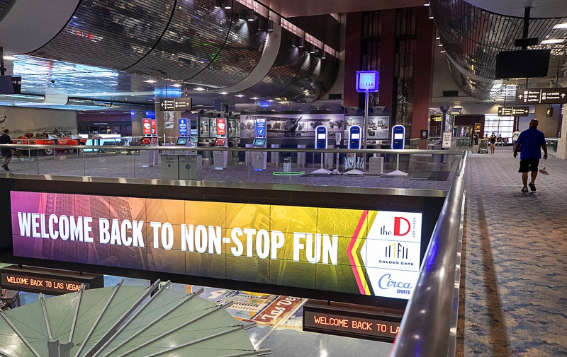 Food and retail outlets at the airport have been severely affected by the pandemic, which has greatly diminished air travel.