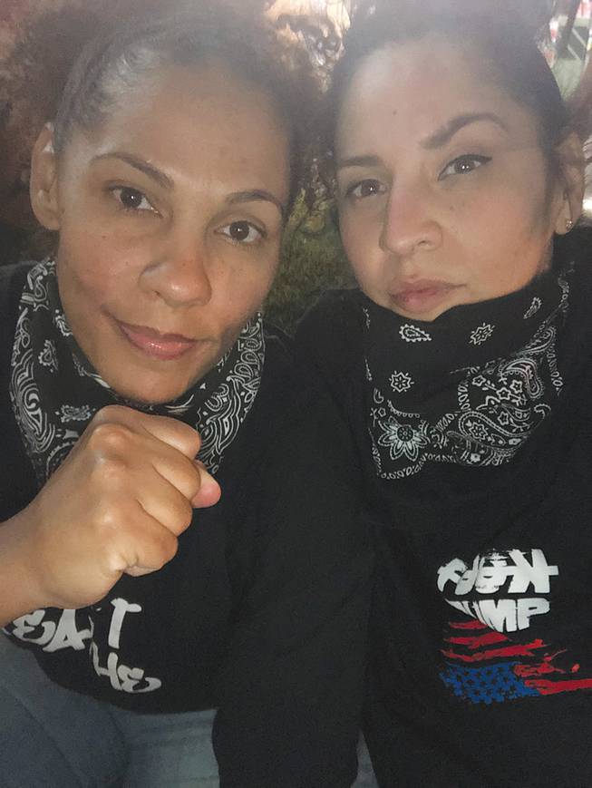 Tenisha Freedom, left, and Sol Sanchez are two longtime activists in the Las Vegas community, participating in rallies and demonstrating against racism and police brutality.