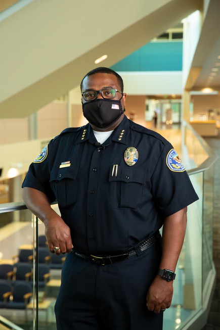 Henderson Police Chief Thedrick Andres poses for a photo, Tuesday ...