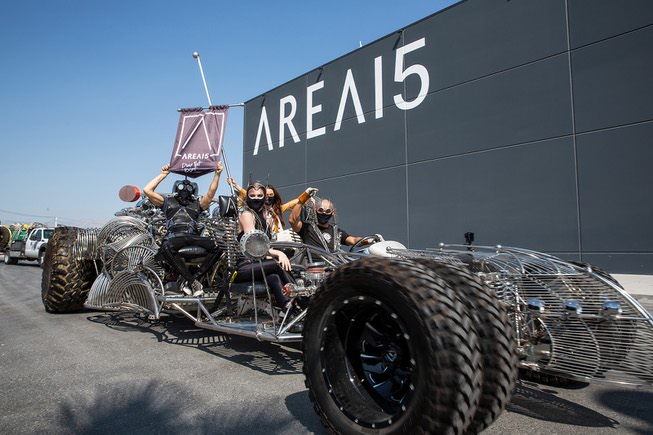 Las Vegas artist Henry Chang arrives at AREA15 driving his ...
