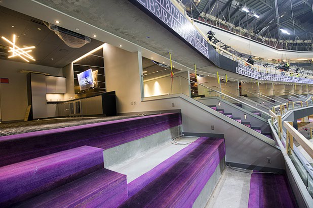 A luxury suite is shown during a tour of the T-Mobile Arena on March 1, 2016. The Golden Knights are renting the suites for up to 10 people for $2,000 during the playoffs.
