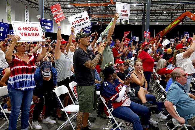 Trump Rallies Supporters at Xtreme Manufacturing in Henderson