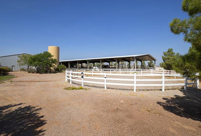 An equestrian center is shown near the barn during the official opening of the Collaboration Center at LV Ranch Thursday, Sept. 24, 2020. The new campus will provide support services, therapy, group classes and recreation to individuals with disabilities.