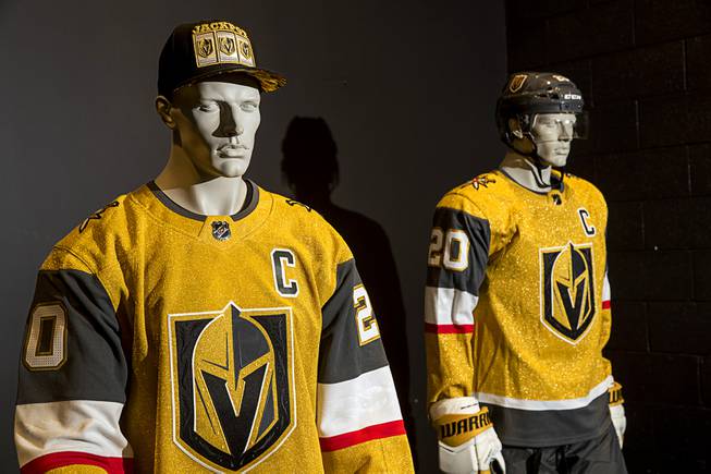 You Ll Know Vegas Is On The Ice Golden Knights Unveil Golden Uniforms Las Vegas Sun Newspaper