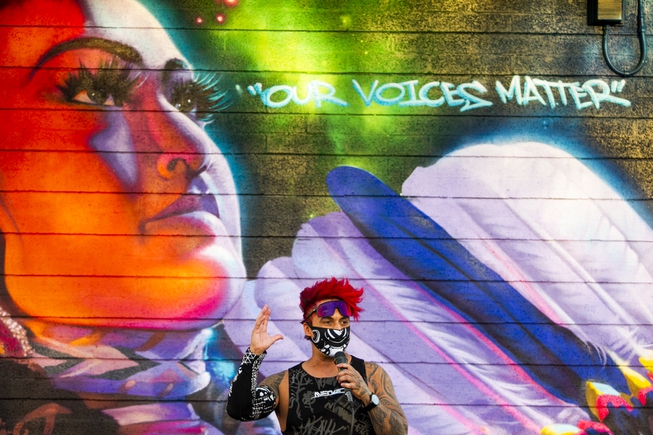 Gear Duran speaks about his Our Voices Matter mural during ...
