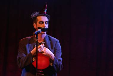 Sam Wills has been performing as the silent Tape Face character for nearly 15 years, so the chance to verbally interact with his audience is a welcome change of pace.