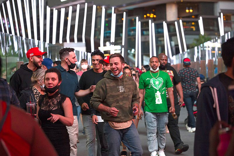 February visitation to Las Vegas increased by 19% when compared to January, according to the Las Vegas Convention and Visitors Authority.

