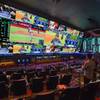 People check out the three-story sportsbook during the opening of Circa in downtown Las Vegas Wednesday, Oct. 28, 2020.