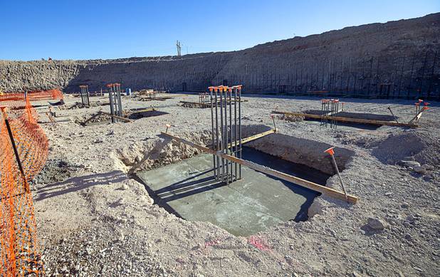 A view of construction at the Henderson Events Center construction site Wednesday, Oct. 28, 2020. The multi-purpose, 6,000-seat indoor events center will be the arena for the Henderson Silver Knights.