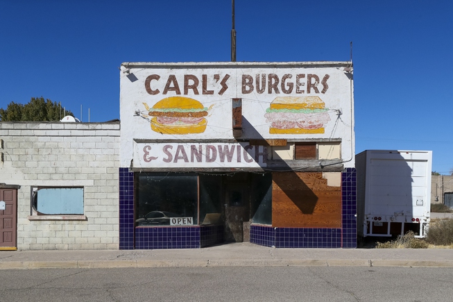 Now abandoned Carl's Burgers & Sandwiches in Caliente, Nevada, Wednesday, ...