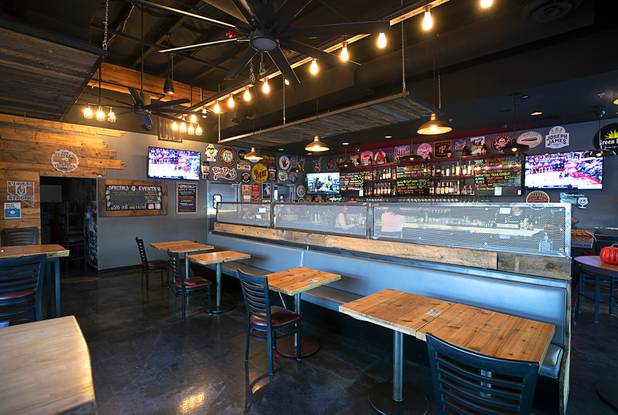 A dining area is shown at 595 Craft and Kitchen at Rainbow Boulevard and Tropicana Avenue Wednesday, Nov. 11, 2020.