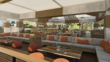 Renovations at the former Hard Rock Hotel space have created larger, more versatile outdoor areas that will work together in an organic way. 
