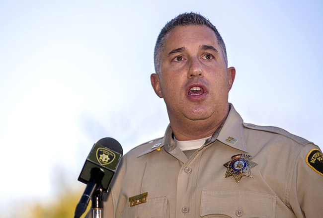 Metro Police Capt. Nick Farese speaks about this year's 2020 Holiday Safety Initiative during a news conference in a neighborhood near downtown Tuesday Nov. 24, 2020.