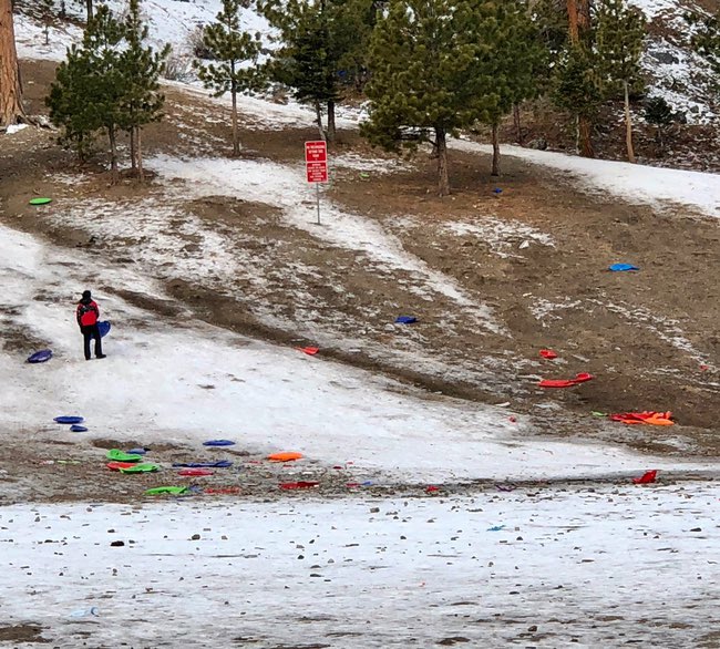 Sleds at Mt. Charleston