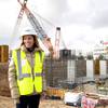 Maureen Schafer, CEO of Nevada Health & Bioscience Asset Corporation (NHBC), poses at the construction site of the UNLV School of Medicine's first permanent building, the Medical Education Building (MEB), 625 Shadow Lane, Tuesday, Jan. 26, 2021.