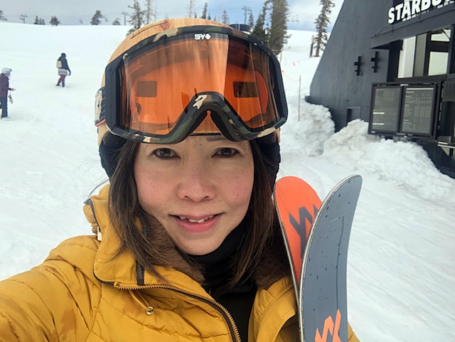 Las Vegan Chin Li Kuok takes a selfie while on a ski vacation.