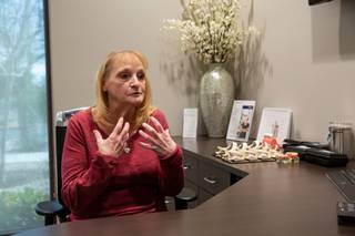 Tonja Brauch, a local mother of 7 and two-time cancer survivor, explains the feeling of being selected for a free dental make over through the Smile Again program at Canyon Oral & Facial Surgery Monday Feb. 15, 2021.