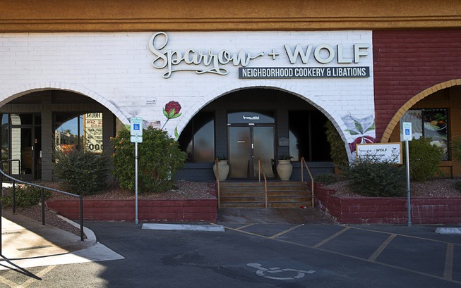 An exterior view of Sparrow + Wolf, 4480 Spring Mountain ...
