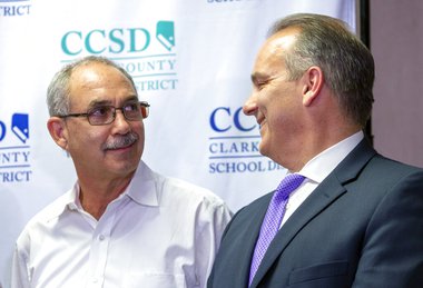 The Clark County School District teachers union is ratcheting up pressure on the School Board after Superintendent Jesus Jara proposed a plan to resign, declaring it wants Jara fired for cause.
The Clark County Education Association doesn’t want Jara, whose contract runs through June 2026, to be allowed to resign with a severance package worth ...
