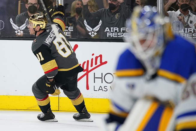 Golden Knights Beat Blues 4 3 In Ot Vegas Golden Knights Center Jonathan Marchessault 81 