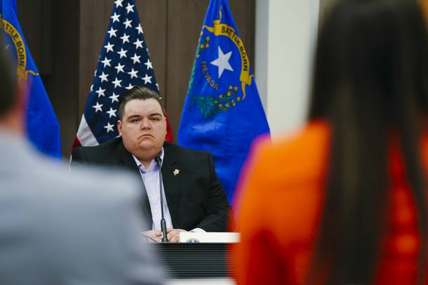 IBEW Local 357 Organizer Ronnie Young attends the Clean Energy Jobs & Justice Forum at North Las Vegas City Hall Thursday, June 10, 2021.