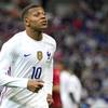 France's Kylian Mbappe reacts during the international friendly soccer match between France and Bulgaria at the Stade De France in Saint Denis, North of Paris, France, Tuesday, June 8, 2021.
