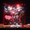 Fireworks explode during the grand opening of Resorts World Las Vegas on the Las Vegas Strip Thursday, June 24, 2021. The $4.3 billion megaresort, built by the Malaysia-based Genting Group, occupies the site of the former Stardust hotel-casino. 