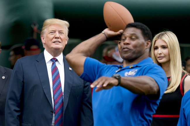 Herschel Walker and Donald Trump