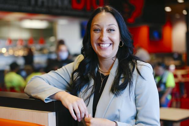 Director of Food & Beverage Amber Alloway poses for a photo at Big Boy in Indian Springs, Nevada Friday, Sept. 3, 2021.