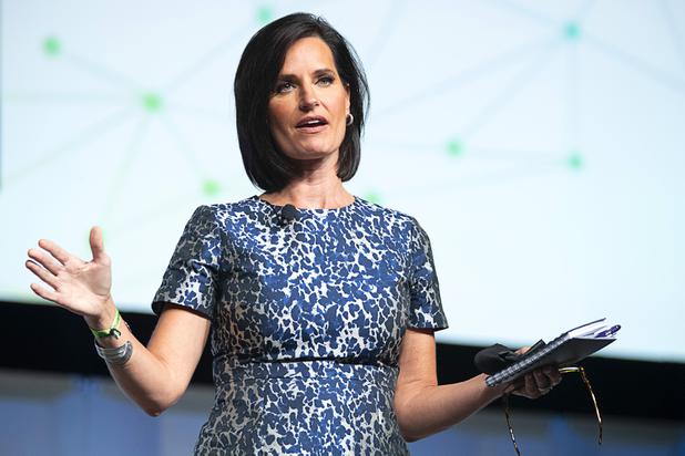 Contessa Brewer, CNBC corespondent, speaks during the Global Gaming Expo (G2E) at the Venetian Tuesday, Oct. 5, 2021.