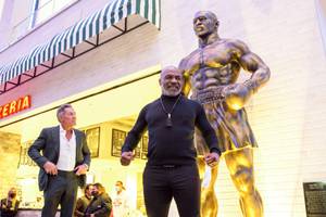 Mike Tyson Unveils Statue at Mulberry Street Pizzeria