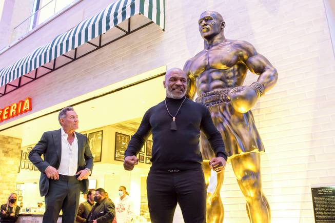 Mike Tyson Unveils Statue at Mulberry Street Pizzeria -