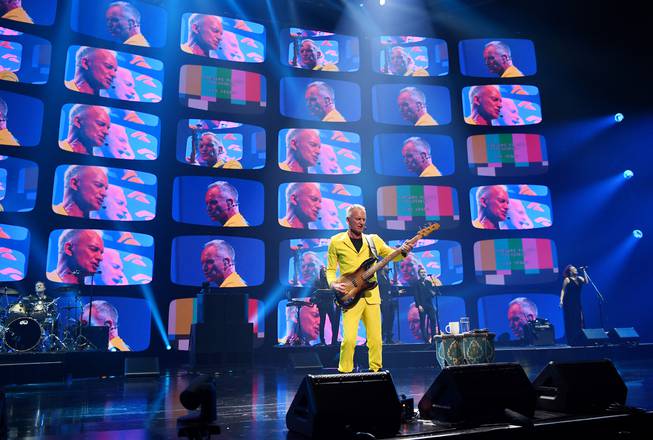 Sting performs during opening night of his "My Songs" residency at the Colosseum at Caesars Palace on October 29.