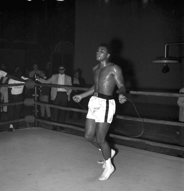 Cassius Clay, Muhammad Ali training at Stardust
 
2/26/1964 Changed name from Cassius Clay to Muhammad Ali which means Praiseworthy One in Islam.